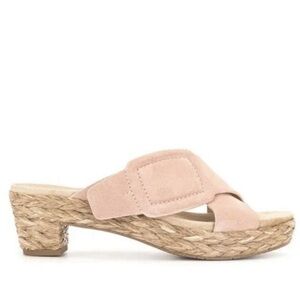 Pedro Garcia Pink Suede Espadrille‎ Sandals Size 37
